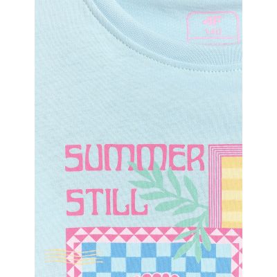 5. Mädchen-T-Shirt mit Aufdruck, regulär, Größe 4F 4FJRSS26TTSHF4418-33S