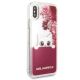 5. Karl Lagerfeld iPhone X Hülle mit flüssigem Glitzer – Pink