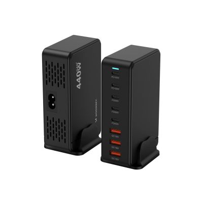2. Wozinsky WSL-440 440W GaN QC3 Ladestation – Schwarz