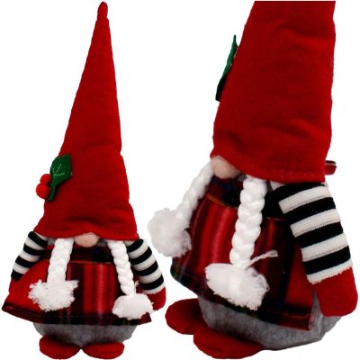 Dekorativer Gartenzwerg 30 cm mit Eberesche MÄDCHEN