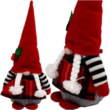 Dekorativer Gartenzwerg 30 cm mit Eberesche MÄDCHEN