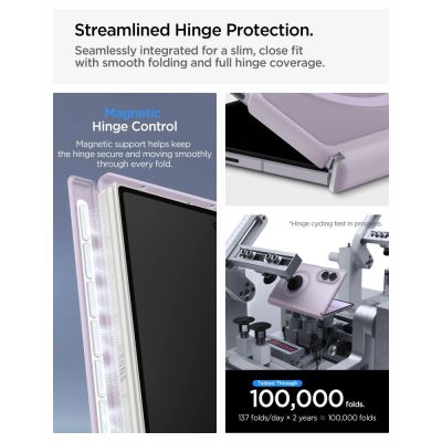 9. Spigen AirSkin Zero MagFit Hülle für Samsung Galaxy Z Fold 8 – Hellviolett, matt