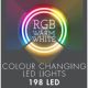 24. Weihnachtsbaumbeleuchtung, 198 LED RGBW-Lichterkette mit Fernbedienung