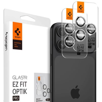Spigen Glas.tR EZ Fit Optik Pro Kamera-Cover für iPhone 15 Pro / 15 Pro Max / 16 Pro / 16 Pro Max / 17 Pro / 17 Pro Max - 2 Stk.