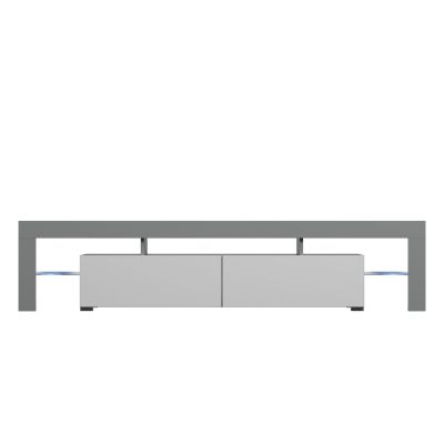 5. TORO 200 TV-Schrank, grau/weiß glänzend