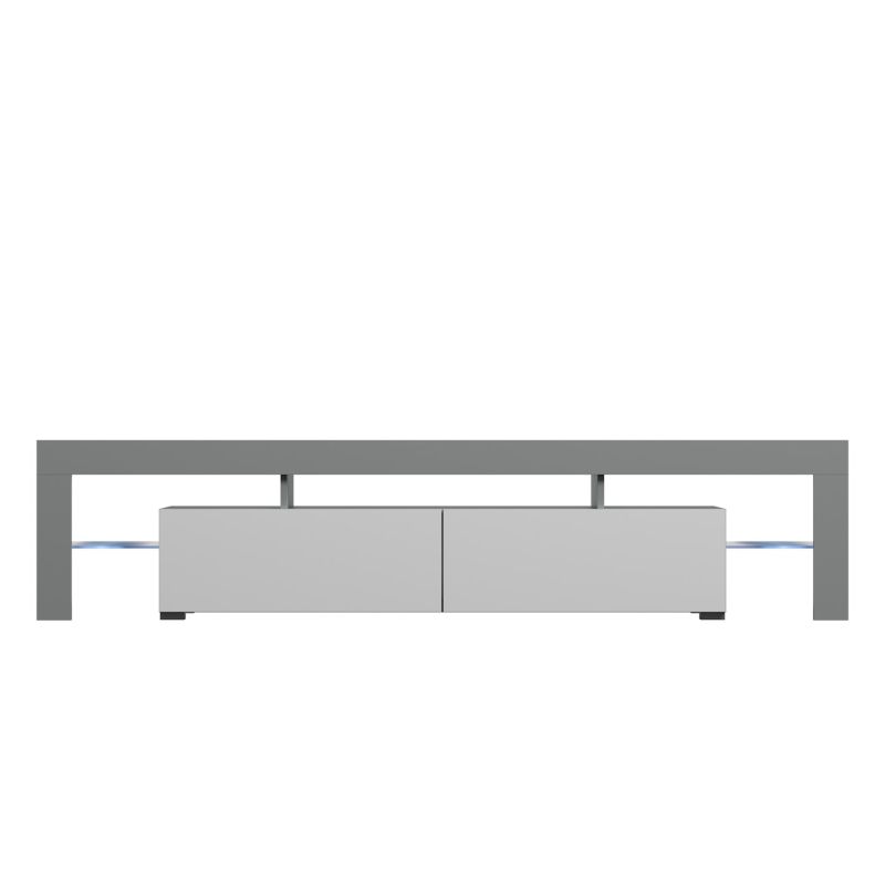 5. TORO 200 TV-Schrank, grau/weiß glänzend