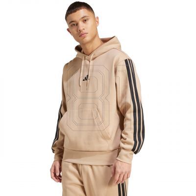 7. adidas Essentials 3-Streifen Fleece Hoodie M JX0695