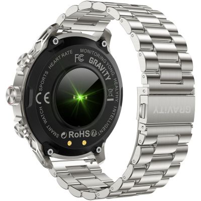 12. Smartwatch Gravity Silbernes Armband + Armband GT41-3