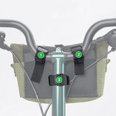 5. Rockbros W020 Mehrzweck-Fronttasche, Fahrrad-/Schultertasche – Grün