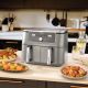 31. Ninja DZ400EU Doppelfritteuse 9,5 l, autonom, 2470 W, Heißluftfritteuse, Grau
