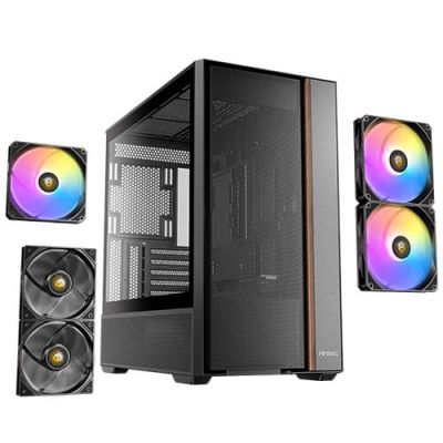 15. Antec FLUX REAR Midi-Tower, Schwarz