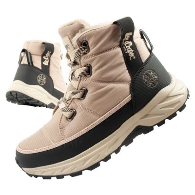 Lee Cooper Damen Winter Wanderschuhe, isoliert, Beige, Schwarz