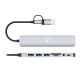 2. Wozinsky WAH-81 8-in-1 USB-Hub mit USB 3.0, SD-Kartenleser und Audioausgang – Grau
