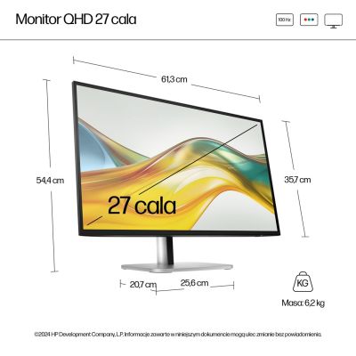 8. HP S5 PRO 527PQ 27" QHD (2560x1440) FHD IPS 350n 5ms DP HDMI USB-B HAS 3/3/0