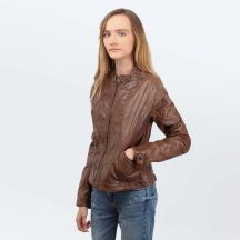 Cameleon Damen Lederjacke 5214 Tabak