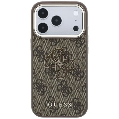 3. Guess 4G & Big Resin Logo Hülle für iPhone 17 Pro / 18 Pro - Braun