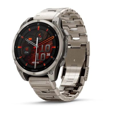 Garmin Fenix 8 AMOLED 47 mm Sportuhr mit Saphirglas und Edelstahlarmband