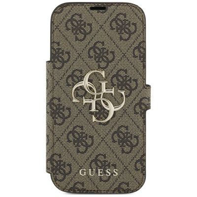 3. Guess Book 4G Metall-Logo-Hülle für iPhone 18 Pro / 17 Pro – Braun
