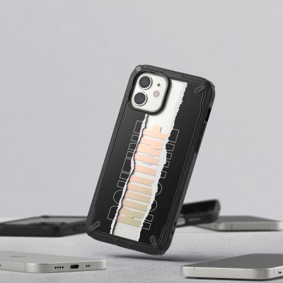 2. Ringke Fusion X Design Schutzhülle Schutzhülle mit Rahmen für iPhone 12 mini schwarz (Routine) (XDAP0020)