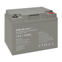 Qoltec AGM-Batterie | 12 V | 45 Ah | max. 540 A