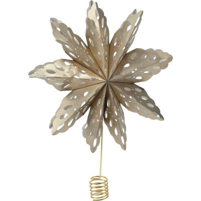 7. Weihnachtsbaumspitze Stern 30 cm Papier Gold