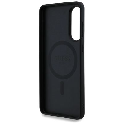 7. Guess 4G Ring Classic Logo MagSafe Case für Samsung Galaxy S25 Edge - Schwarz