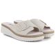4. Beige Leder-Keilsandalen für Damen, S.Barski 7002