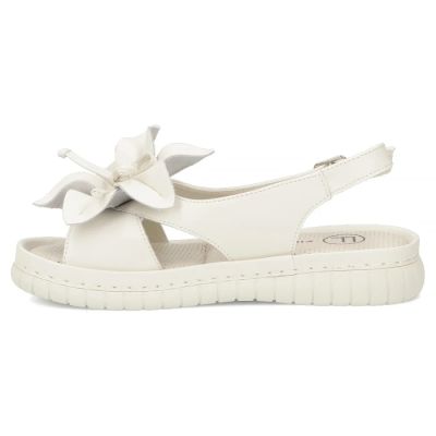 3. Beige Leder-Keilsandalen für Damen, Modell Filippo DS6965