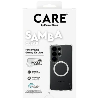6. CARE by PanzerGlass Samba Transparente Qi-Hülle für Samsung Galaxy S26 Ultra - Transparent