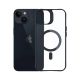 4. 3mk Satin Armor MagCase Hülle mit MagSafe für iPhone 13/14 – transparent mit schwarzem Rahmen