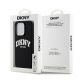 8. DKNY Liquid Silicone Weiß bedrucktes Logo MagSafe-Hülle für iPhone 15 Pro – Schwarz