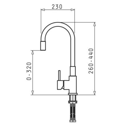 PYRAMIS FLESSI Black Edition Wasserhahn