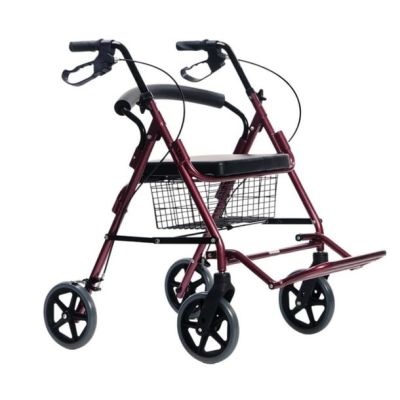 Vierrädriger Rollator mit Sitzfunktion