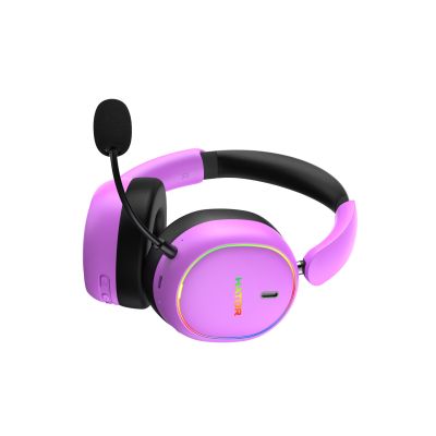 7. HATOR Phoenix 2 Kabelloses Gaming-Headset mit Kopfbügel, USB Typ-C / USB Typ-A, Bluetooth, Lila