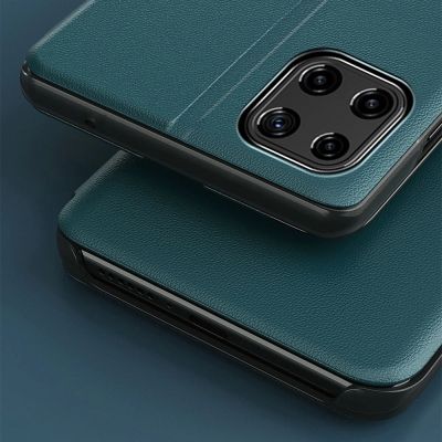 8. Eco Leather View Case booktype case schutzhülle aufklappbare hülle Samsung Galaxy A22 4G orange