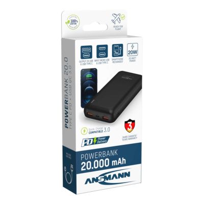 7. Ansmann PB320PD Lithium-Polymer-Akku (LiPo) 20000 mAh Schwarz