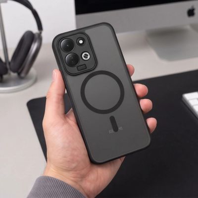 9. Tech-Protect Magmat MagSafe Hülle für Xiaomi Redmi 17 4G / 17 5G – Mattschwarz