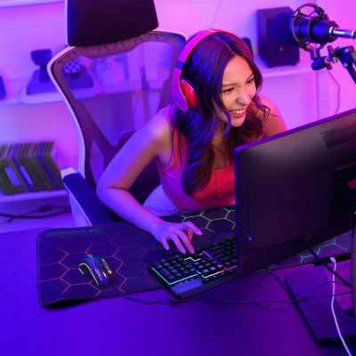 11. Wozinsky WKG-1044 Kabelgebundene Gaming-Tastatur mit Hintergrundbeleuchtung und Membrantastatur – Schwarz
