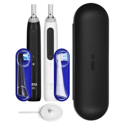 Braun Oral-B iO5 Duo Elektrische Zahnbürste, Mattschwarz/Weiß