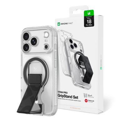 AmazingThing Titan Pro Objektivständer-Set für iPhone 18 Pro Max mit magnetischer Halterung und Ständer, kompatibel mit MagSafe – Transparent
