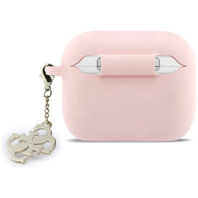 2. Guess Silikon-4G-Charm-Hülle für AirPods Pro 3, Pink