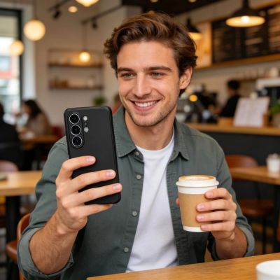 7. Tech-Protect Silikon-MagSafe-Hülle für Samsung Galaxy S26 Ultra – Schwarz