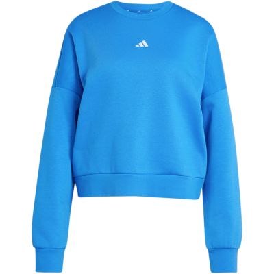 2. adidas Essentials Feelcozy Damen-Sweatshirt mit kleinem Logo, Blau KC5280