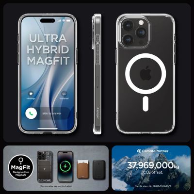 16. Spigen Ultra Hybrid Mag-Hülle mit MagSafe für iPhone 15 Pro Max – weiß