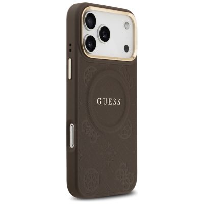 4. Guess Peony Hot Stamp MagSafe Case für iPhone 17 Pro Max - Braun