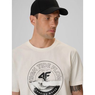 3. Herren-T-Shirt mit Aufdruck, regulär, Größe 4F 4FRSS26TTSHM4298-11S