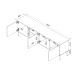 8. INSERTO 3D1W TV-Schrank 190x40x61,5 schwarz + LED