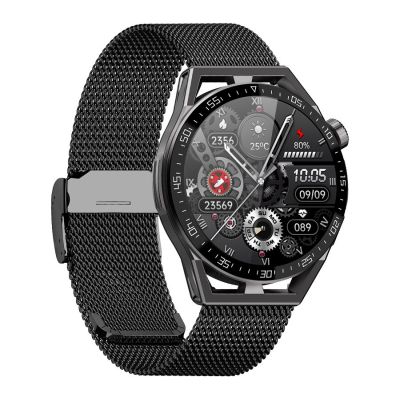 3. Rubicon RNCE88-2 Schwarze Smartwatch – Schwarzes Silikonarmband + Schwarzes Armband