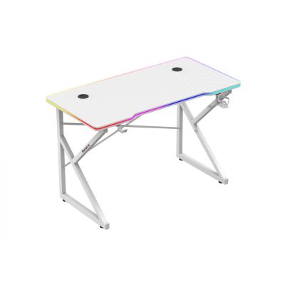5. Huzaro Hero 1.7 RGB Weißer Gaming-Schreibtisch