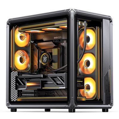 20. Jonsbo X400 PC-Gehäuse, Midi-Tower, ATX, gehärtetes Glas – grau